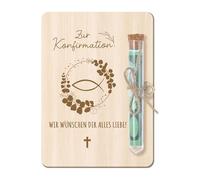 Regalos de confirmación, juego de regalo de comunión personalizado con tubos divertidos para confirmación, embalaje de dinero, regalos, cupones de deseos, regalo de cumpleaños, certificados para