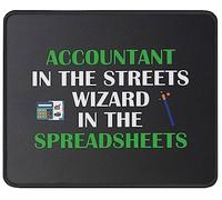 Regalos De CPA Contador En The Streets Mago En The Spreadsheets Regalos De Contable Alfombrilla De Escritorio Antideslizante Alfombrilla De Ratón Agradable Mousepad para Oficina Hogar 25X30Cm