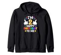 Regalos de cumpleaños con Texto en inglés I'm 2 Year Old Gifts Happy Birthday To Me Sudadera con Capucha