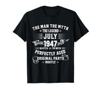 Regalos de cumpleaños de 78 años para hombres julio de 1947 78 cumpleaños Camiseta