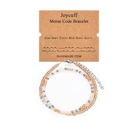 Regalos de cumpleaños de Navidad para mujeres, adolescentes, niñas, pulseras de código morse para mamá, tía, hija, amigas, hermanas, esposa, bohemia, pulsera con cuentas, Acero inoxidable, arenisca