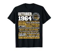 Regalos de cumpleaños de octubre - Born Octubre Libra 1964 Funny Camiseta