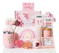 Regalos de cumpleaños número 15 para niñas, ideas de cesta de regalo para hija, lindas cestas de cumpleaños únicas de 15 años, regalos para ella, mejor amiga, sobrina, nieta, hermana, amiga