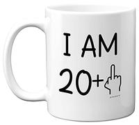 Regalos de cumpleaños número 21 para mujeres y hombres, taza de dedo medio, regalos de broma de broma, tazas divertidas perfectas para regalo de veintiún cumpleaños veintiuno, tazas de café de