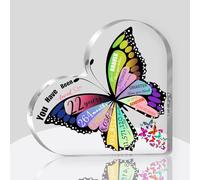 Regalos de cumpleaños número 22 para ella, 22 años de edad, placa acrílica con forma de corazón, decoración de feliz aniversario 22, idea única de regalo de cumpleaños número 22 para hija, nieta