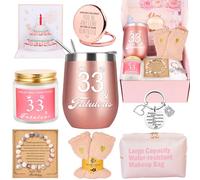 Regalos de cumpleaños número 33 para mujer, decoración de cumpleaños de 33 años, regalos para mejores amigas, esposa, tía, hija, hermana, compañera de trabajo, mejor amiga, mujer única