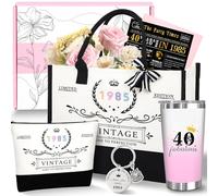 Regalos de cumpleaños número 40 para mujer, regalos de 40 cumpleaños para ella, bolsa de lona para mujer de 40 años, ideas de regalo de cumpleaños para ella, mamá, esposa, hermana, amiga