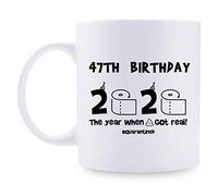 Regalos de cumpleaños número 47 para mujeres, taza de café para mamá, esposa, amiga, hermana, ella, colega, compañera de trabajo, 11 onzas