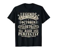 Regalos de cumpleaños número 50 para Hombres de 50 años, Octubre de 1975 Camiseta