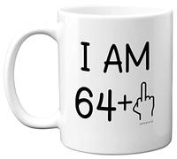 Regalos de cumpleaños número 65 para mujeres y hombres, taza de dedo medio, regalos de broma de broma, tazas divertidas perfectas para regalo de sesenta y cinco, sesenta y quinto cumpleaños, tazas de