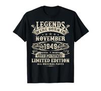 Regalos de cumpleaños número 76 para Hombres de 76 años, noviembre de 1949 Camiseta