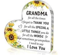 Regalos de cumpleaños para abuela de nietos a mi abuela, signo de corazón acrílico, regalos de pisapapeles, regalos de Navidad, día de la madre, día de San Valentín para abuela