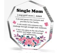 Regalos de cumpleaños para madres solteras de Navidad, de parte de hija, hijo, marido, regalo de agradecimiento para madre soltera, placas decorativas acrílicas