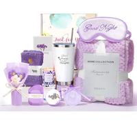 Regalos de cumpleaños para mujeres amistad, 12 cestas para recuperarse, lavanda, cuidado personal, spa, relajación, paquete de cuidado para niñas, mamá, esposa, novia, regalos para el día de la madre