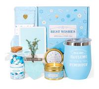 Regalos de cumpleaños para mujeres, cesta de regalo azul para mujeres, juego de regalo de amistad, ideas de regalo únicas, caja para mejor amiga, madre, hermana, novia, regalos de cumpleaños