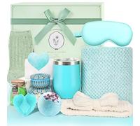 Regalos de cumpleaños para mujeres, cesta de regalo para el día de la madre, regalo de spa relajante en el océano, paquete de cuidado/toalla de coral de lujo, regalos únicos de cuidado personal, idea