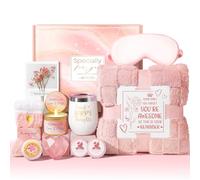 Regalos de cumpleaños para mujeres, regalos de cuidado personal, cesta de regalo para mujeres, regalo relajante de spa con manta de lujo, regalos del día de San Valentín para su mamá, esposa, novia,