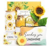 Regalos de cumpleaños para mujeres, regalos de girasol para recuperarse pronto, envío de sol, regalo de spa para mujeres, su mamá, mejores amigas, hermana, agradecimiento, día de la madre con taza de
