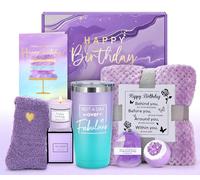 Regalos de cumpleaños para mujeres, regalos morados para mujeres, cestas de regalo únicas para mujeres, juegos de regalo de cumpleaños para mujeres, caja de cumpleaños para mujer, amistad, mamá,