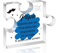 Regalos de cumpleaños para padre español, regalos para papá, placa acrílica para decoración de escritorio de oficina, pisapapeles para papá en español, Navidad, día del padre, regalo para papá de hija