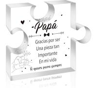 Regalos de cumpleaños para papá español, regalos para papá, placa acrílica para decoración de escritorio de oficina, recuerdo, pisapapeles, regalos para papá en español, Navidad, día del padre, regalo