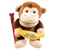 Regalos de cumpleaños para papá, oso de peluche, regalo de cumpleaños, 25,5 cm, barra de chocolate con leche, regalos de hija, hijo, mejor papá de la historia, de tu mono descarado