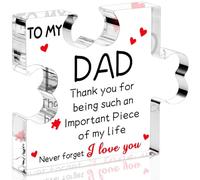 Regalos de cumpleaños para papá - Placa acrílica Decortaive Signage 8,5 x 7 x 1 cm, regalos geniales para papá de hija, hijo, esposa, regalo de cumpleaños para hombres conmovedores