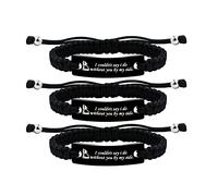 Regalos de dama de honor, 1/3/5 piezas hechas a mano trenzadas cuerdas pulseras grabadas I Couldn't Say I Do Without You By My Side, Sin gemas.