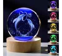 Regalos de delfín para mujer, bola de cristal de 60 mm