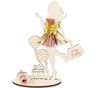 Regalos de dinero, cumpleaños, mujer y niña, regalo de dinero, cumpleaños, placa de madera, libro de visitas, regalo de consagración juvenil, regalo de cumpleaños con feliz cumpleaños, regalos