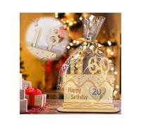 Regalos de dinero, cumpleaños, regalo de cumpleaños para 18, 30, 40, 50, 60, 70, 80, 90 años, placa de madera personalizable, libro de visitas, libro de visitas, regalo de dinero, regalo de cumpleaños