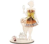 Regalos de dinero para mujer 50 cumpleaños regalo mujer regalo dinero cumpleaños madera cartel libro de visitas 50.cumpleaños mujer regalo personalizado regalo cumpleaños decoración boda mesa