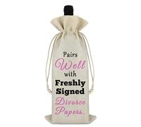 Regalos de divorcio para mujeres y hombres, bolsas de vino de divorcio, decoraciones de fiesta de divorcio, regalo de felicitaciones, regalo de nuevo comienzo, regalo divorciado para sus mejores