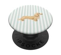 Regalos de Doxie de Menta Dachshund de Pelo Largo para Mujer PopSockets PopGrip Adhesivo