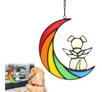 Regalos de duelo para mascotas, regalos conmemorativos para perros, regalos conmemorativos para mascotas, arco iris acrílico para amantes de los perros, decoración de ventana, regalo de pérdida de un