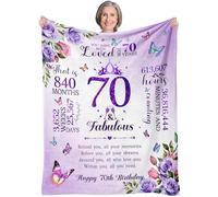 Regalos de feliz 70 cumpleaños para mujer, manta de 50 x 60 pulgadas, decoraciones de 70 cumpleaños para mujeres, ideas de regalo de 70 cumpleaños, regalos para mujeres de 70 años, los mejores regalos