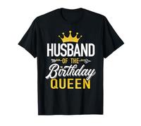 Regalos de Fiesta a Juego para la Familia Husband of The Birthday Queen Camiseta