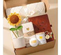 Regalos de girasol para mujeres, paquete de cuidado para mujeres, cuidado personal, recuperarse pronto, cestas de regalo para ella después de la cirugía, recuperación pensando en ti, juego de regalo