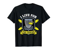 Regalos de Golf de Disco para Hombres y Mujeres Live For The Chains Player Camiseta gráfica económica