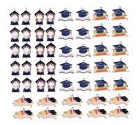 Regalos de graduación de 50 piezas, 5 pendientes de graduación memorables de aleación de estilos, ideal para pulseras, joyas, regalos que hacen bricolaje para ella