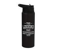 Regalos de jubilación divertido gráfico The Legend Has Retired Stainless Steel Insulated Water Bottle