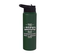 Regalos de jubilación divertido gráfico The Legend Has Retired Stainless Steel Insulated Water Bottle