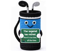 Regalos de jubilación para hombres y mujeres, bolsa de golf de ganchillo hecha a mano, ideas de regalo divertidas para él, su jefe, señora, gerente, compañeros de trabajo, bonita decoración de