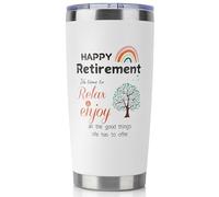 Regalos de jubilación para mujeres y hombres, vaso de 20 onzas, regalo de jubilación feliz para colegas que se van, ideas de regalo jubiladas para compañeros de trabajo, amigos, profesores