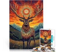 Regalos de Juegos desafiantes Estilo de Arte de Ciervos Rompecabezas para Adultos 2000 Piezas 70x100cm Interacción Entre Padres e Hijos para Mayores de 14 años