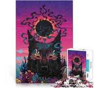Regalos de Juegos desafiantes Perro de Ojos Negros Rompecabezas para Adultos de 1000 Piezas 26x38cm Toda la Familia.