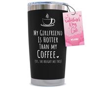 Regalos de Klubi para su novio - Mi novia est ms caliente que mi taza de caf 20 oz Regalos de cumpleaos lindos para novio taza de caf para h