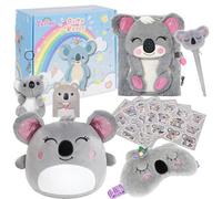 Regalos de koala de Pinkgarden para niñas, set de juguetes de koala de peluche con almohada, diario secreto, bolígrafo, máscara para los ojos, pegatinas, regalos de cumpleaños y Navidad para niñas de