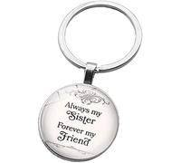 Regalos de la Amistad para las Mujeres, Siempre mi Hermana, para Siempre mi Amiga, Llavero del Mejor Amigo, Regalos de Cumpleaños para las Joyas Mejores Amigos BFF Durable Design