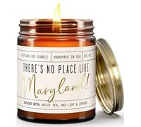 Regalos de Maryland, decoración de Maryland para el hogar, vela "There's No Place Like Maryland, con té blanco, hoja de laurel y jazmín I Maryland Souvenirs I Maryland State Gifts I Maryland State